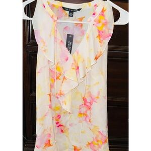 Zac & Rachel Women's Floral Sleeveless Top - Pink and Yellow
